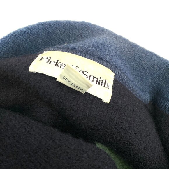 Vintage Pickett & Smith Black and Navy Wool Zipper Jacket, Size Medium - Picture 14 of 14